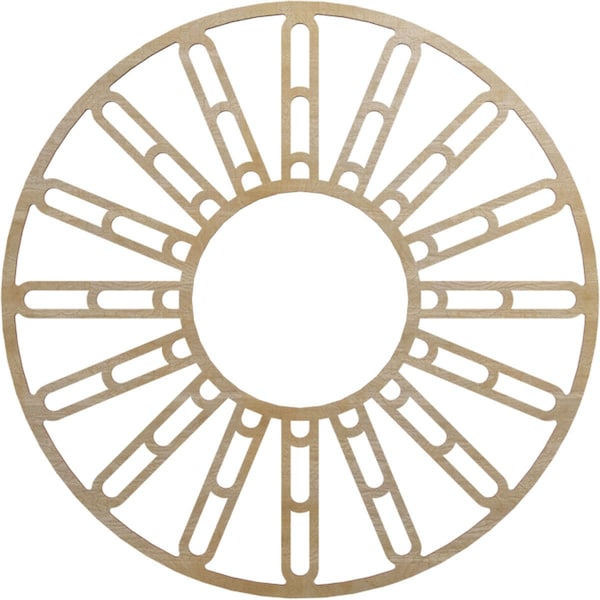 Ekena Millwork Hale Wood Fretwork Pierced Ceiling Medallion, Hickory, 28"OD x 10 1/8"ID x 3/8"T CMWP28X28X0375HHHI - main